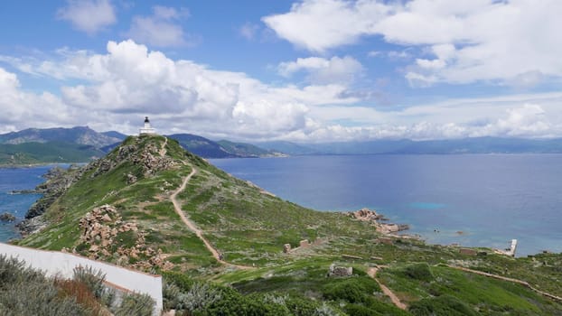 Holidays in southern Corsica..Discovery of the Sanguinaires Islands, next to the city of Ajaccio