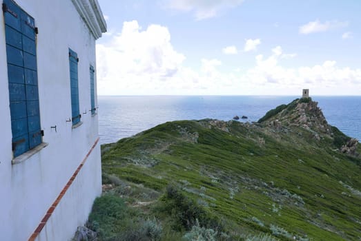 Holidays in southern Corsica..Discovery of the Sanguinaires Islands, next to the city of Ajaccio
