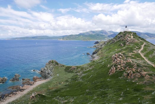 Holidays in southern Corsica..Discovery of the Sanguinaires Islands, next to the city of Ajaccio