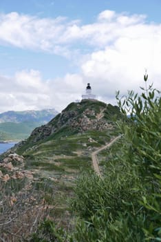 Holidays in southern Corsica..Discovery of the Sanguinaires Islands, next to the city of Ajaccio