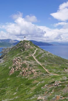 Holidays in southern Corsica..Discovery of the Sanguinaires Islands, next to the city of Ajaccio