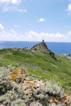 Holidays in southern Corsica..Discovery of the Sanguinaires Islands, next to the city of Ajaccio
