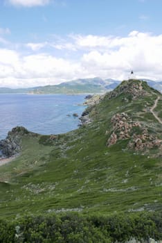 Holidays in southern Corsica..Discovery of the Sanguinaires Islands, next to the city of Ajaccio