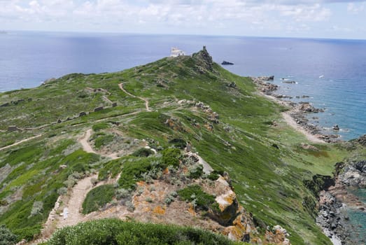 Holidays in southern Corsica..Discovery of the Sanguinaires Islands, next to the city of Ajaccio