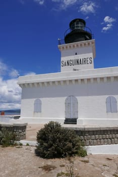 Holidays in southern Corsica..Discovery of the Sanguinaires Islands, next to the city of Ajaccio