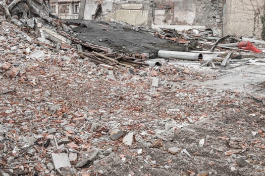 Demolition of buildings in urban environments.
