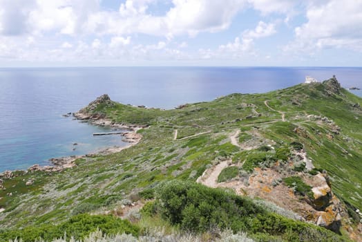Holidays in southern Corsica..Discovery of the Sanguinaires Islands, next to the city of Ajaccio