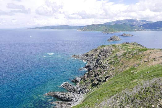 Holidays in southern Corsica..Discovery of the Sanguinaires Islands, next to the city of Ajaccio