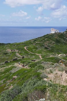 Holidays in southern Corsica..Discovery of the Sanguinaires Islands, next to the city of Ajaccio