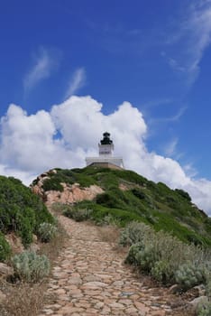 Holidays in southern Corsica..Discovery of the Sanguinaires Islands, next to the city of Ajaccio