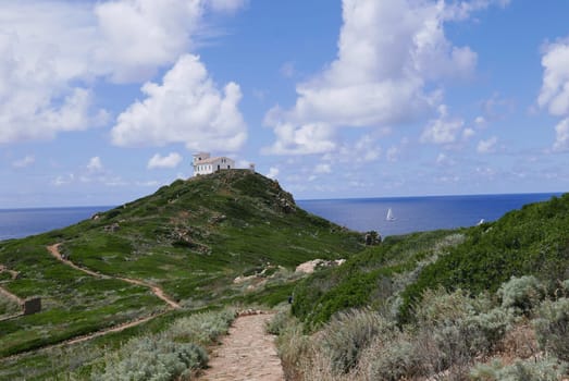 Holidays in southern Corsica..Discovery of the Sanguinaires Islands, next to the city of Ajaccio