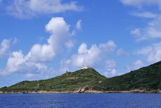 Holidays in southern Corsica..Discovery of the Sanguinaires Islands, next to the city of Ajaccio