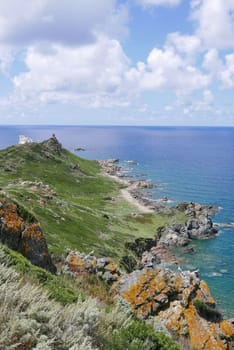 Holidays in southern Corsica..Discovery of the Sanguinaires Islands, next to the city of Ajaccio