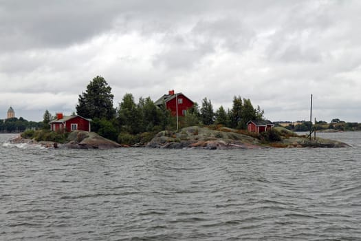 Finnish islands in the bay of Helsinki