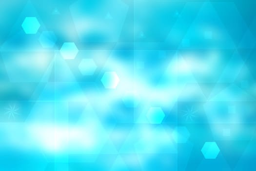 Abstract business and new technology backdrop. Abstract colorful blue modern futuristic technology and business background texture with mixed geometrical figures. Beautiful business and science presentation backdrop.