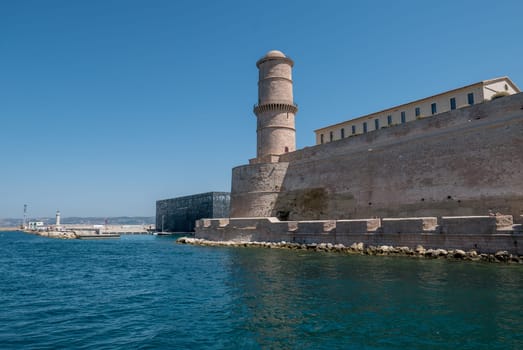 entrance to the old port of Marseille, France. boat ride