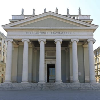 Trieste, Italy - May 18, 2010: Neoclassicism Style Church San Antonio in Trieste, Italy.