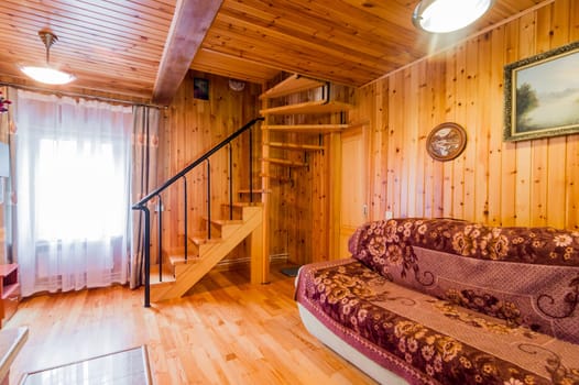 Russia, Moscow- July 23, 2019: interior room apartment. stairs, steps