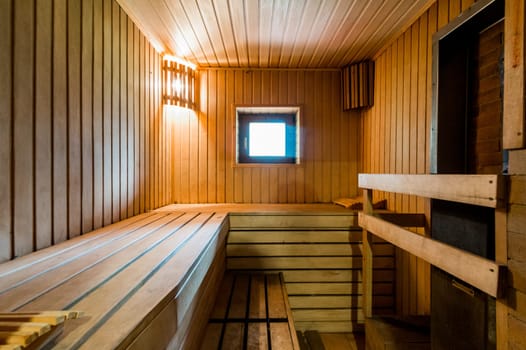 Russia, Moscow- July 23, 2019: interior room apartment. standard repair decoration in hostel. bathhouse, sauna