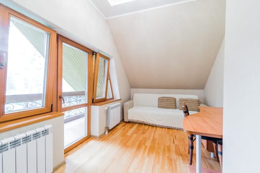 Russia, Moscow- July 23, 2019: interior room apartment. standard repair decoration in hostel