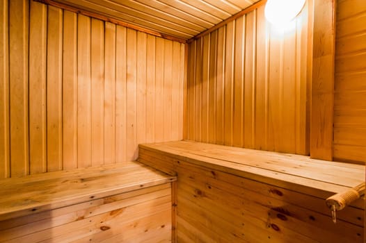 Russia, Moscow- July 25, 2019: interior room apartment. standard repair decoration in hostel. bathhouse, sauna