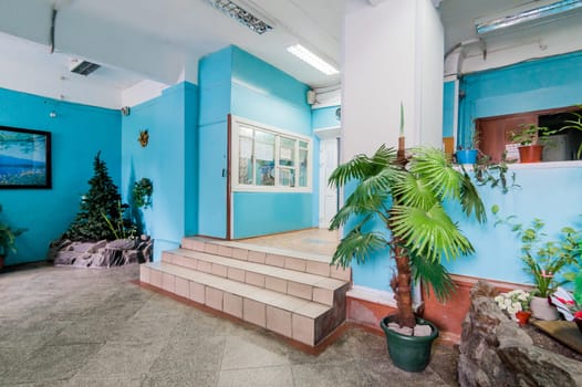 Russia, Moscow- July 23, 2019: interior room apartment. public place, staircase