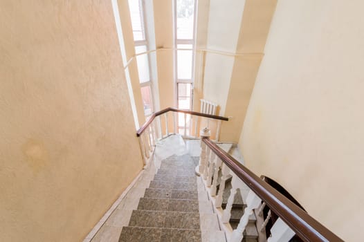 Russia, Moscow- July 23, 2019: interior room apartment. stairs, steps