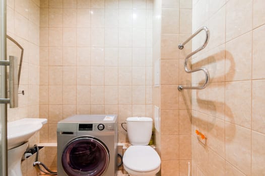 Russia, Moscow- July 23, 2019: interior room apartment. standard repair decoration in hostel