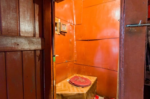 Russia, Moscow- July 23, 2019: interior room apartment. rural toilet