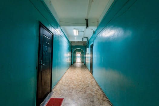 Russia, Moscow- July 23, 2019: interior room apartment. public place, staircase