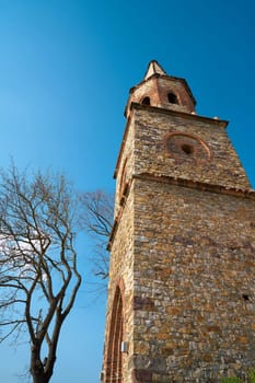 Tower of the Immanuel Church in the Magdeburg district of Alt-Prester. Today the church is used as a restaurant.