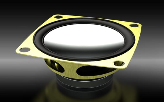 Multimedia speaker system. 3d render.