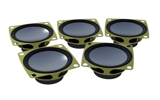 Multimedia speaker system. 3d render.