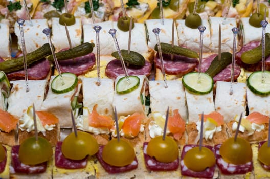 Catering food at a party. In Lithuania.