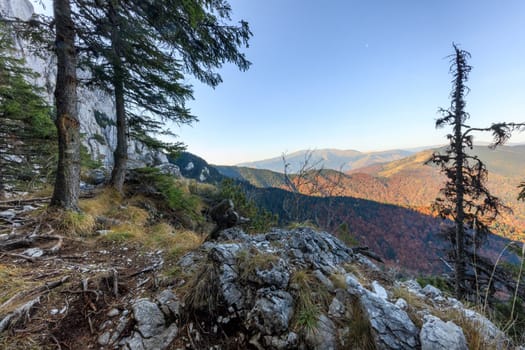 mountain landscape in Piatra Craiului Mountains, Romania