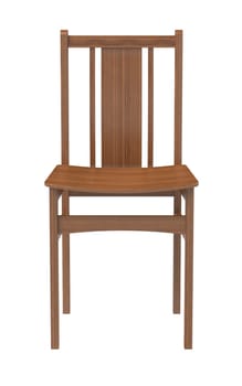 The old style chair on the white background. 3D rendering.