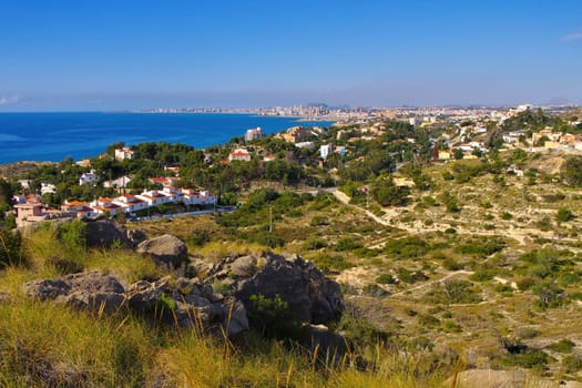 skyline from Alicante in southern Spain, Costa Blanca