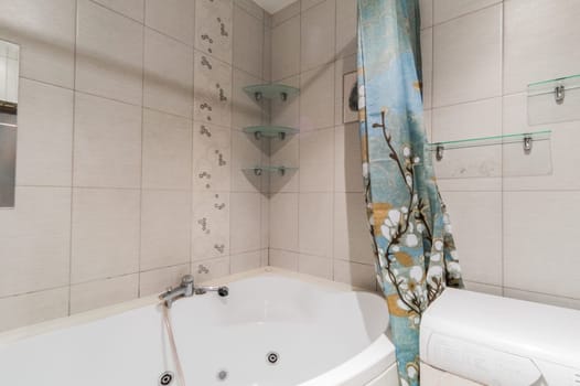 Russia, Moscow- July 23, 2019: interior room apartment. standard repair decoration in hostel. bathroom and toilet