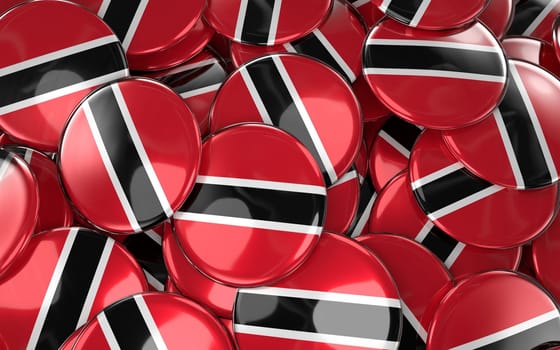 Trinidad and Tobago Badges Background. 3D Rendering