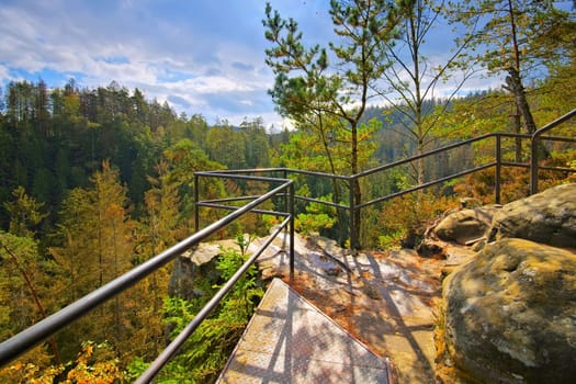 Elbe sandstone mountains, co called view Hermannseck, near Kirnitzschtal