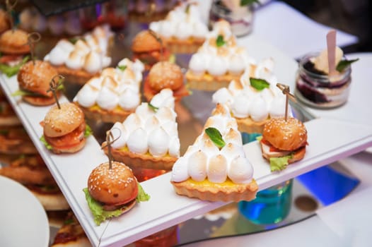 Catering food table set concept