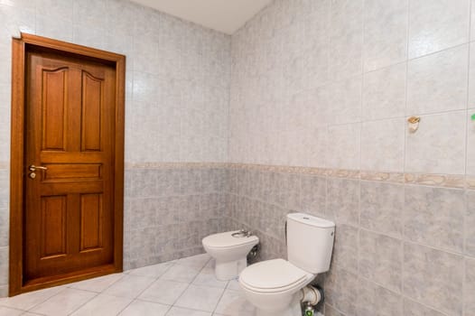 Russia, Moscow- August 01, 2019: interior room apartment. bathroom, sink, decoration elements, toilet