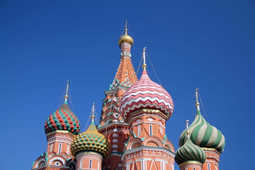The colored domes of Saint Basil's Cathedral