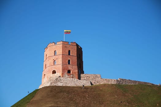 The tower on the top of the hill in Vilnius