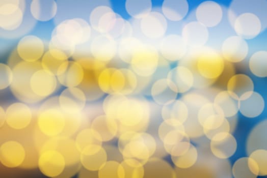 Abstract bokeh background, Christmas light bokeh and light bulbs blurred background