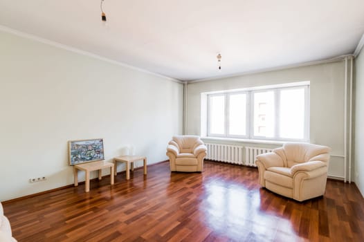 Russia, Moscow- August 01, 2019: interior room apartment. standard repair decoration in hostel