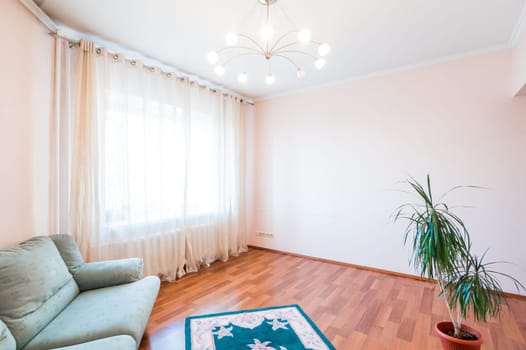 Russia, Moscow- August 01, 2019: interior room apartment. standard repair decoration in hostel