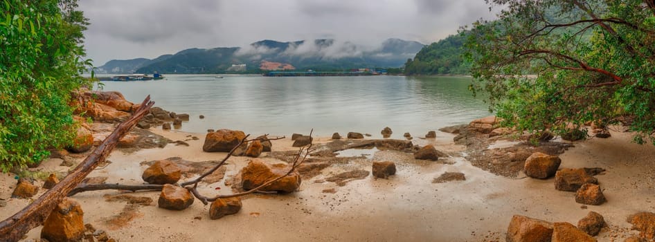 Penang national park at rainy day, Malaysia. Panorama