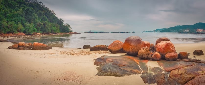 Penang national park at rainy day, Malaysia. Panorama