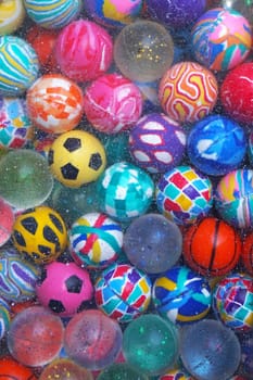 Bunch of various bouncing balls for kids